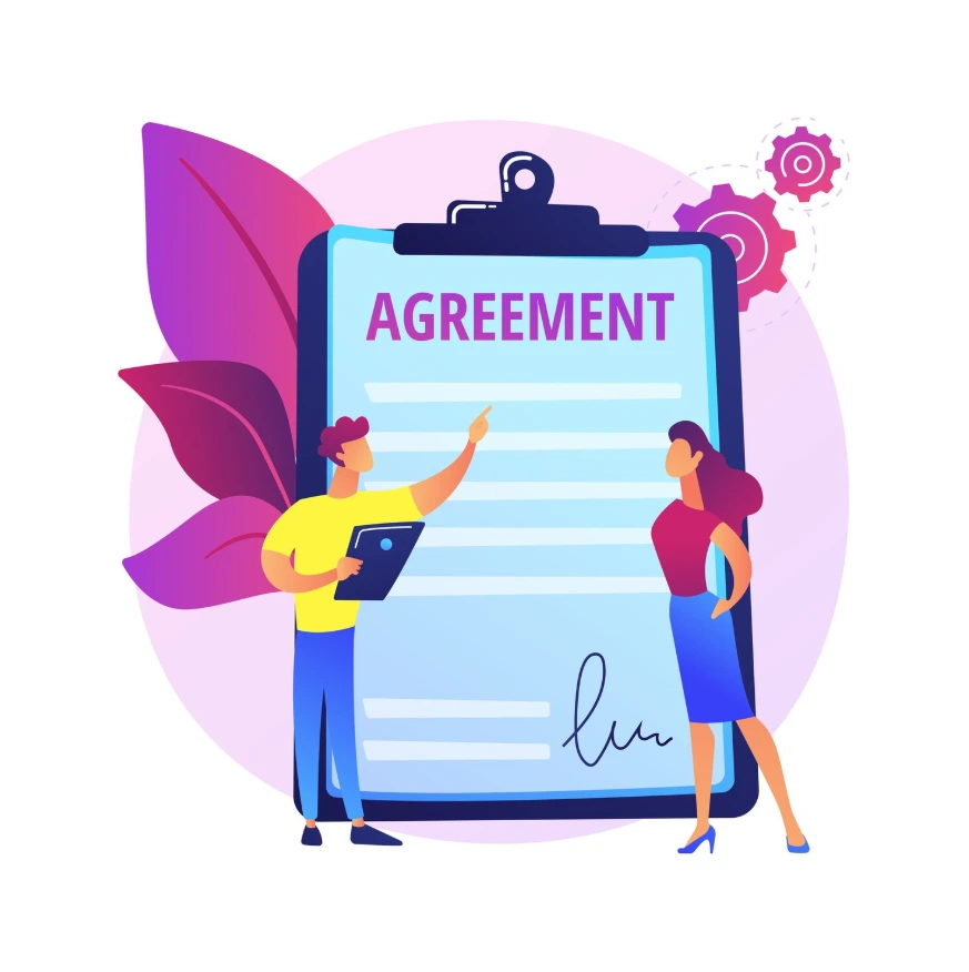 Terms of Service and user agreement illustration for smart life gadget